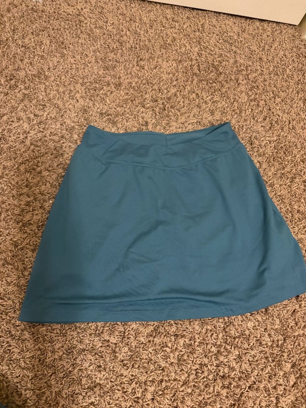Title Nine Athletic Skort Small Teal Green Black Undershorts Elastic Waist